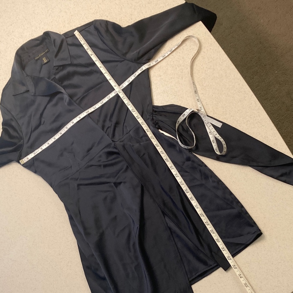 House of Harlow NWOT Satin Wrap Tie Mini Dress Women Size Small - Picture 8 of 14